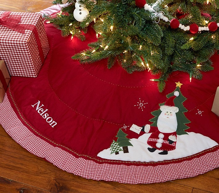Custom Tree skirt, Personalized Christmas Tree Skirt, Buffalo Plaid, Country Christmas, Rustic Decor, Holiday Decor