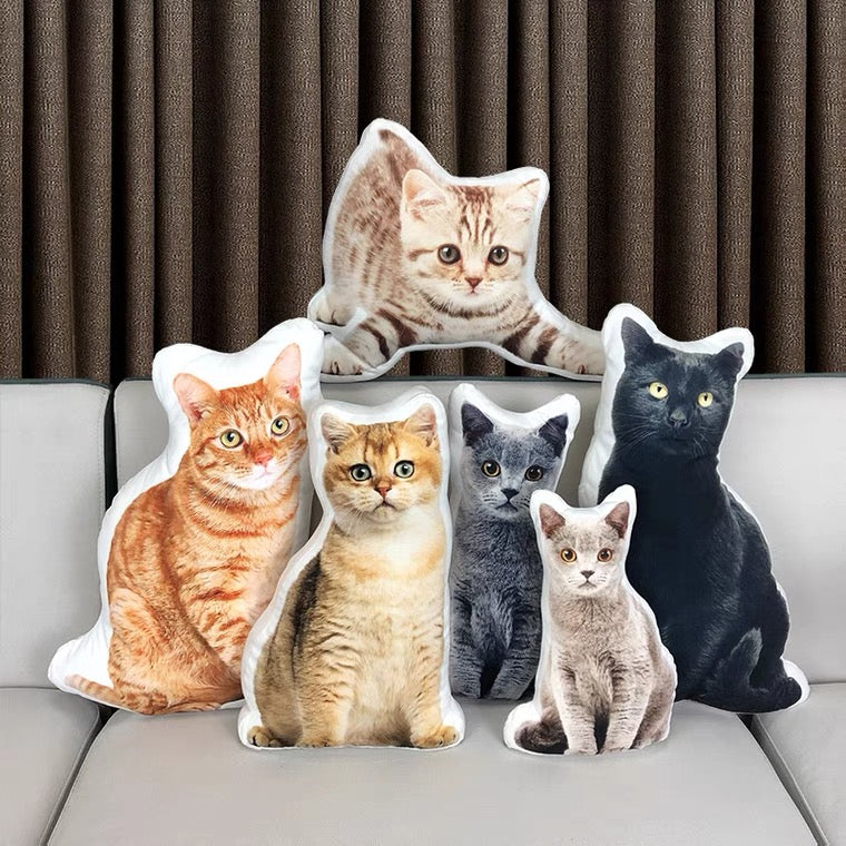 Custom Pet Face Picture Pillow, Personalized Dog Cat Photo Pillow, Dog Portrait, Surprise Gift For Friends, Photo DIY Custom Dog Souvenir