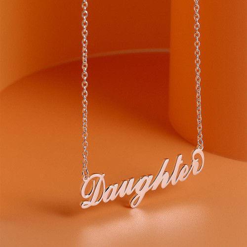 Dainty Name Necklace, Women's Engraved Name Pendant Necklace, Monogram Name Necklace, Personalized Name Necklace, Gifts For Her