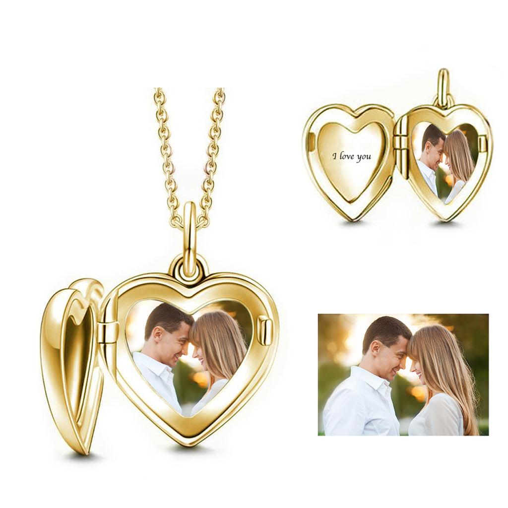 Personalized 925 Sterling Silver Jewelry Gold Plated Engraved Heart Locket  Necklaces for Women Girls Kids Friend - China Jewelry and Necklace price |  Made-in-China.com