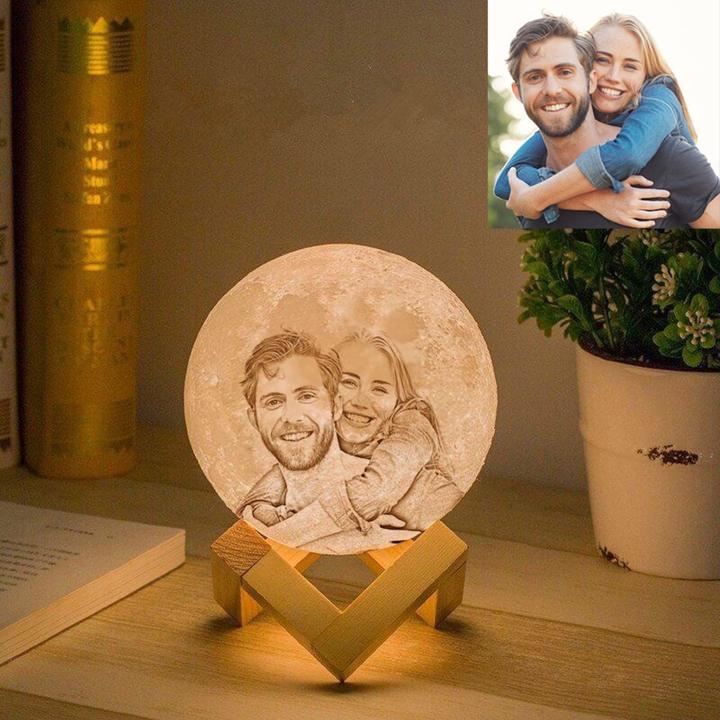 Magic Lunar Custom 3D Photo Lamp Personalized Portrait Illusion Night Light  Cube Light Up Picture Engraved Plaque Frame Things Remembered 21th Birthday  Gifts Using My Own Photos for Men Women Him Her 