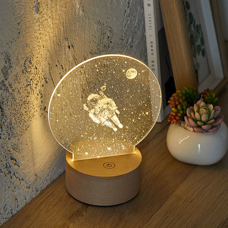 Astronaut Night Light 3D Led Night Lamps for Kids, Star LED Table Lamp, Indoor Decorative, Lighting for Baby Room Lights