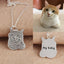 Personalized Your Pet Photo Necklace With Name, Custom Sterling Silver Cat Dog Picture Necklace, Pet Memorial Gift, Pet Lover Gift
