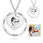 Engraved Photo Necklace With Carved Names, Personalized Photo Pendant Necklace Heart Shaped, Sterling Silver Heart Necklace
