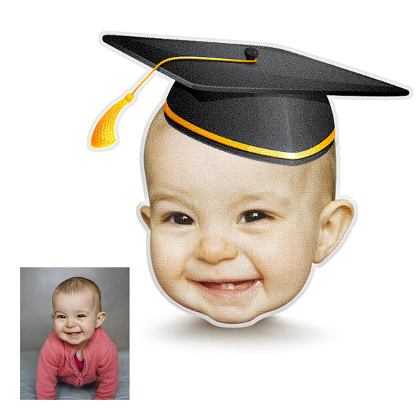 Custom Practical Face Picture Pillow, Personalized Funny Pillow Doll With Graduation Cap, Creative Gifts For Graduation Season